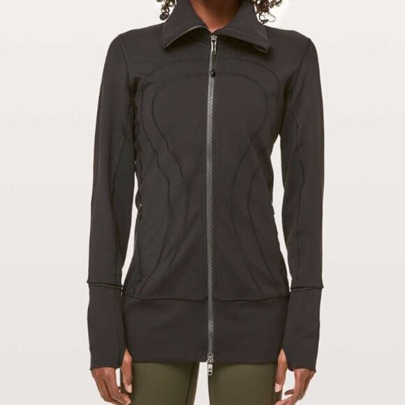 Lululemon Athletica Women's In Stride Long Sleeve Full Zip Jacket Black Size 6 - Picture 1 of 13